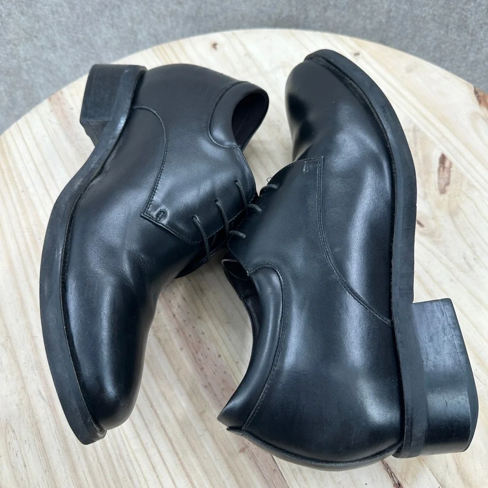 Calden Mens Black Leather Elevator Dress Shoes K3312 US 12 Height Increasing